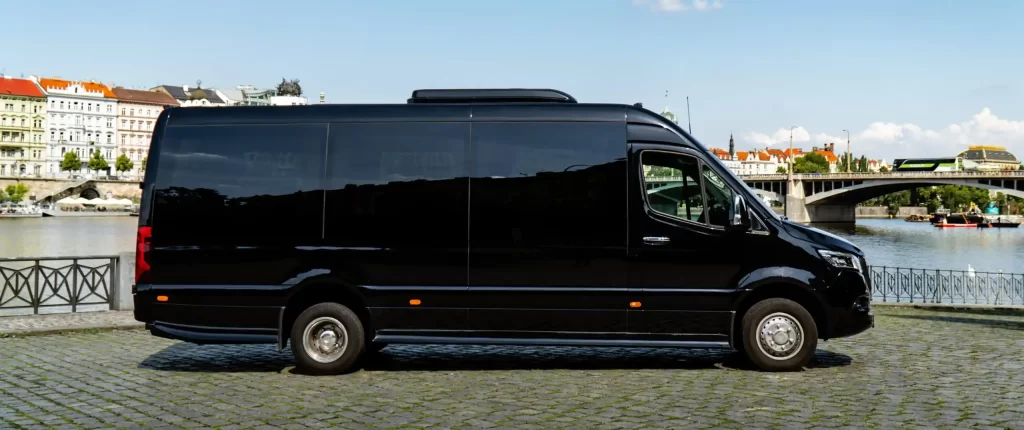 Luxury Mercedes Sprinter van rental Houston event