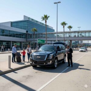 SUV airport car service with extra luggage space for families traveling from Hobby Airport