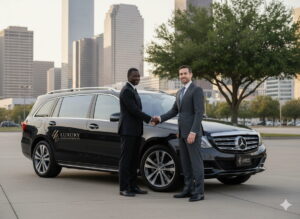 Book professional business travel chauffeur service to Hobby Airport Houston with Abiding Limo