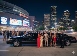 Luxury limo service for concerts at Toyota Center in Houston